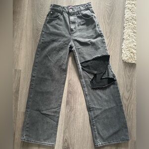 Edikted Ripped Wide-Leg Denim Jeans Size 6